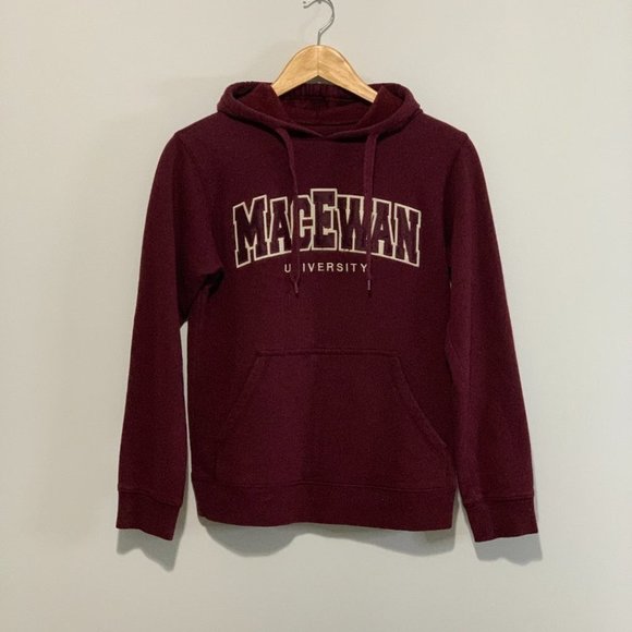 BURGUNDY HARVARD CLASSIC CAMPUS HOODIE | SWEATS | MACEWAN UNIVERSITY LOGO | MARO - Picture 3 of 9